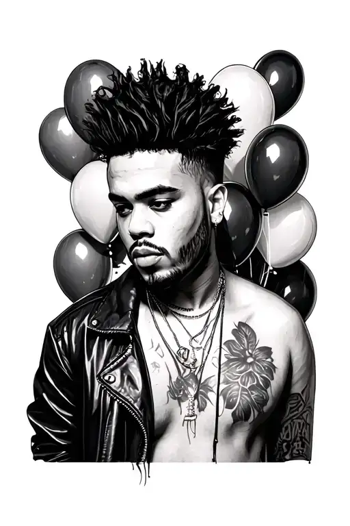 The Weeknd House of Balloons with XO tattoo design idea