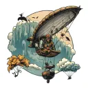 paragliding tattoo design idea