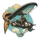 paragliding tattoo design idea