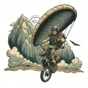 paragliding tattoo design idea