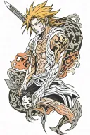 bleach anime tattoo design idea