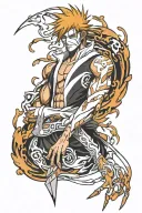 bleach anime tattoo design idea