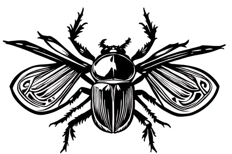 egyptian scarab beetle tattoo design idea