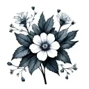 forgetmenot flowers tattoo design idea