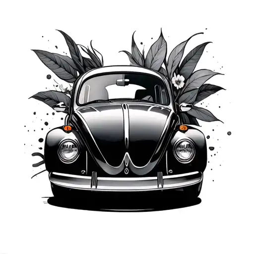 Volkswagen Beetle tattoo design idea