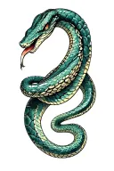 snake sublime half sleeve tattoo design idea