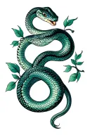 snake sublime half sleeve tattoo design idea