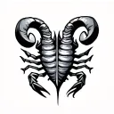 scorpio and aries symbols together that look like csrtoon characters  tattoo design idea
