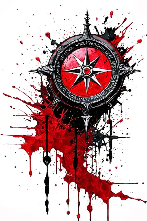 Full metal alchemist blood seal, narsil, morrowind ordinator, compass, atlas tattoo design idea