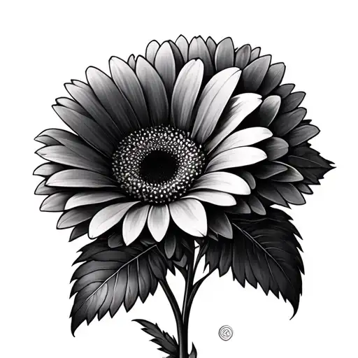 GERBERA FLOWER BOUQUET tattoo design idea