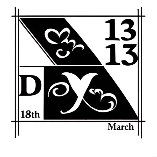 my dad died in and 13th of August. I was born in 18th of March. Combine these two dates and simplistic design. tattoo design idea