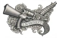 2nd amendment scroll tattoo design idea