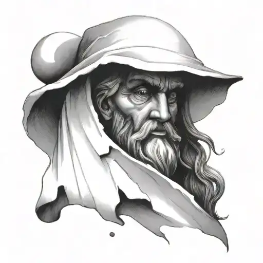 god looking down on us with a tear drop tattoo design idea