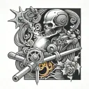 welding rod casting tattoo design idea