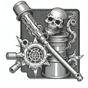 welding rod casting tattoo design idea