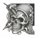 welding rod casting tattoo design idea