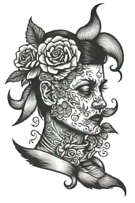mental health struggles tattoo design idea
