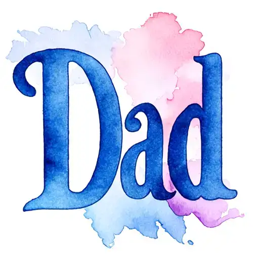 "Dad " Dad Memorial tattoo design idea