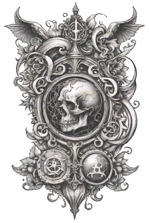 alchemy, as above so below design tattoo design idea