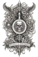 alchemy, as above so below design tattoo design idea