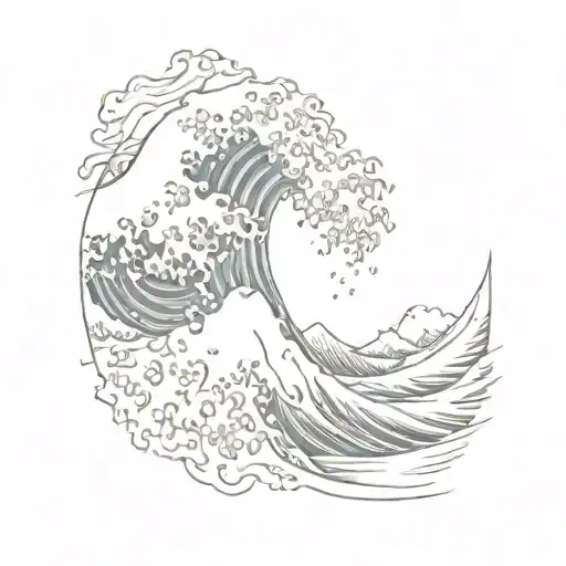 the great wave off kanagawa wave tattoo design idea