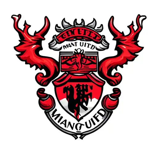 Man Utd Badge red devil tattoo design idea