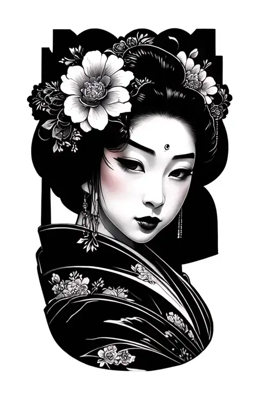 Geisha tattoo design idea