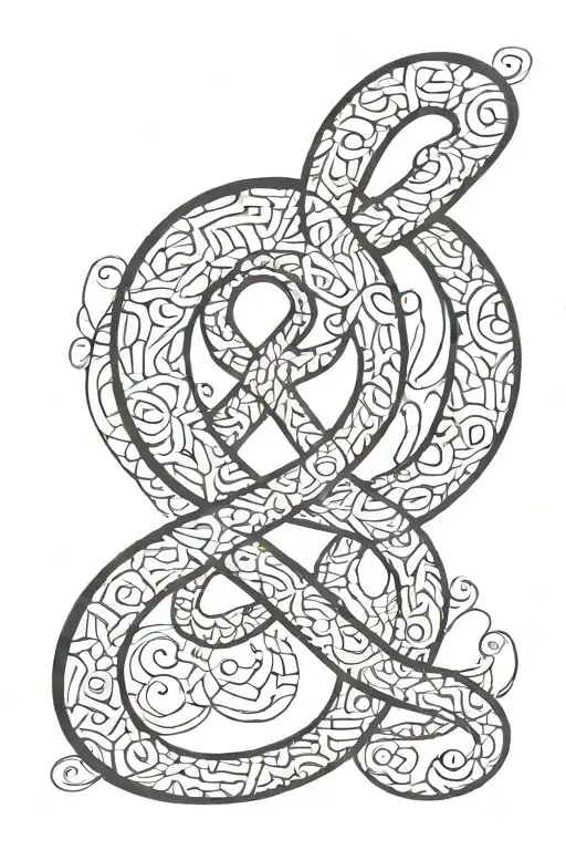 numbe 8 overlaying an infinity sign. feminine. simple.  tattoo design idea