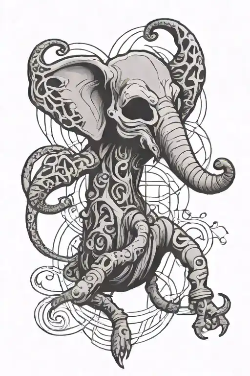 cage the elephant tattoo design idea