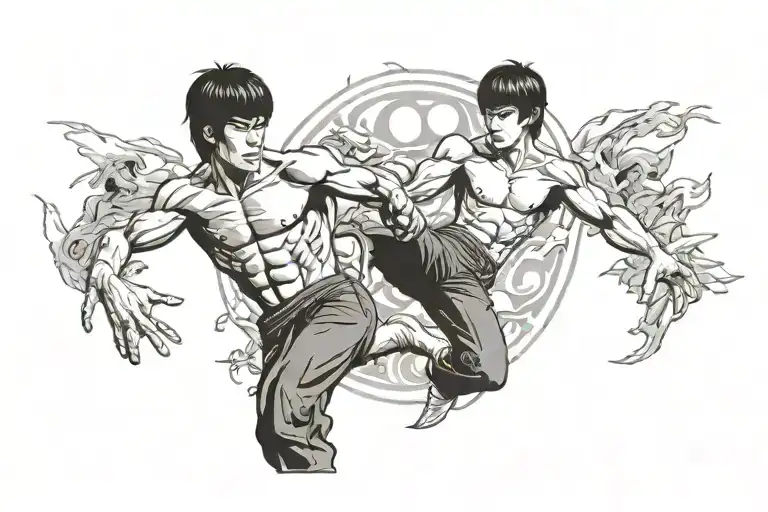bruce lee tattoo design idea