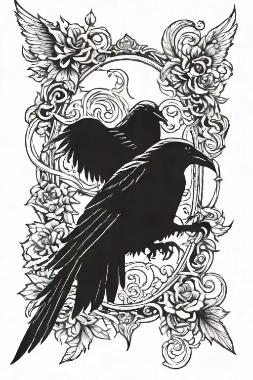 Raven Grim Reaper tattoo design idea