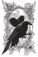 Raven Grim Reaper tattoo design idea