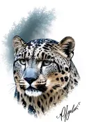 Snow Leopard tattoo design idea