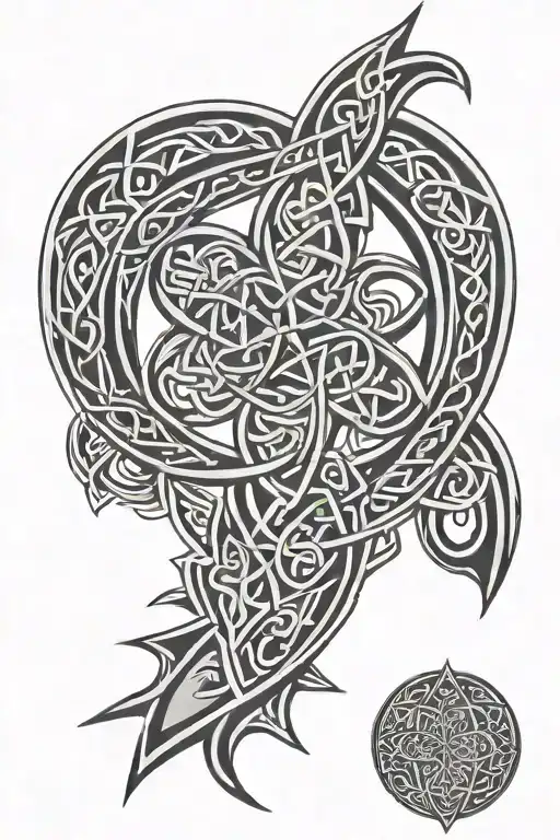 Low sleeve tribal Celtic tattoo inspired tattoo design idea