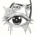 itachi uchiha eyes tattoo design idea