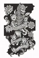 family protector tattoo design idea