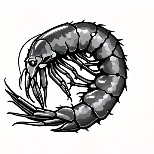 shrimp tattoo design idea