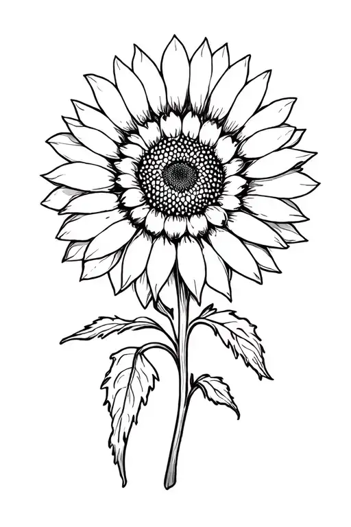 sunflower tattoo design idea