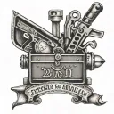 A tattoo of a mechanic's toolbox with a banner that reads 'Defend the 2nd amendment', reflecting a strong belief in gun rights and a passion for fixing things tattoo design idea