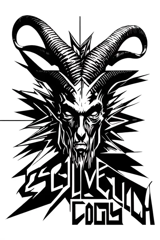 "SOLVE COAGULA" BAPHOMET tattoo design idea