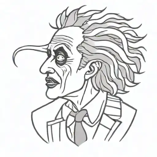 beetlejuice bob tattoo design idea
