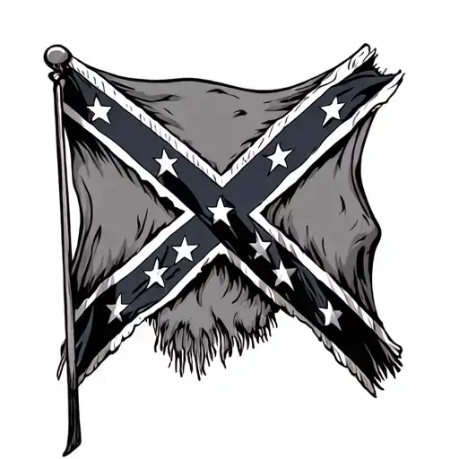 confederate flag incorporated tattoo design idea