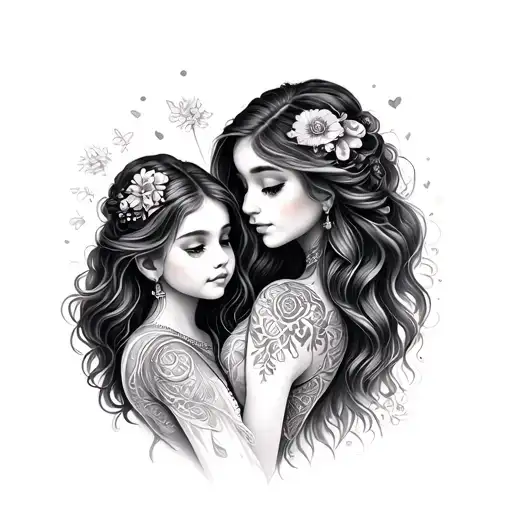mother daughter matching tattoo tattoo design idea
