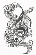 bass clef tattoo design idea