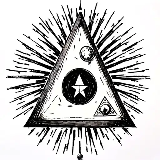 Bill Cipher from Gravity Falls tattoo design idea