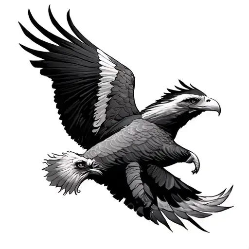 Eagle Japanese tattoo design idea