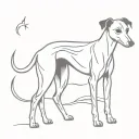 whippet dog tattoo design idea