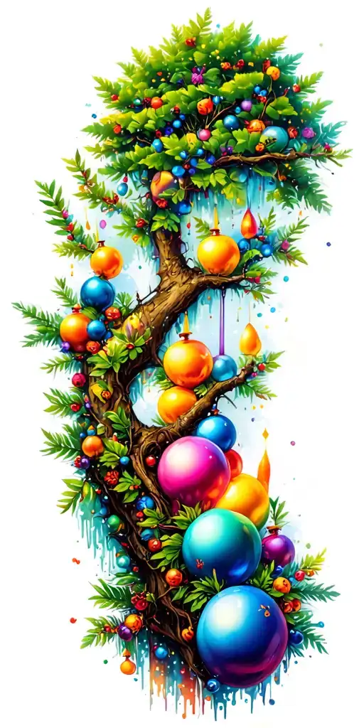 birthdays incorporated into a tree branches tattoo design idea