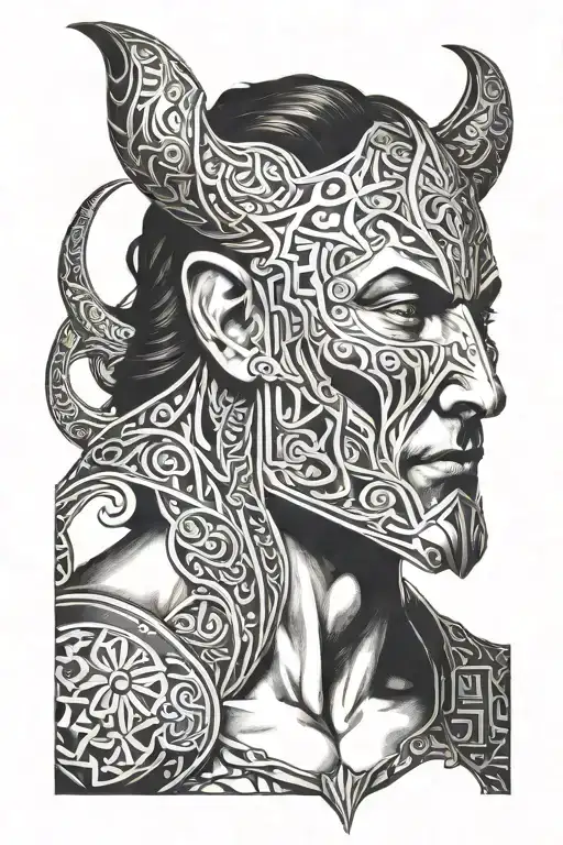 Loki Vali Tyr tattoo design idea