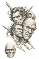 cain and abel tattoo design idea